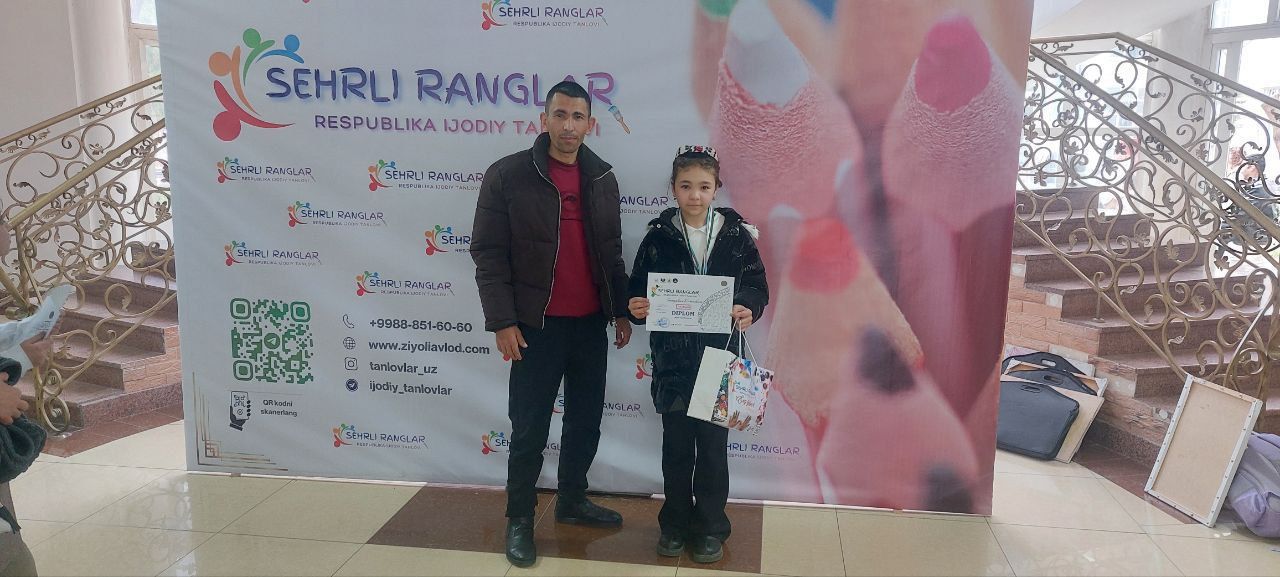 tasviriy san'at yo'nalishi 1-sinf o'quvchisi tanlov g'olibi