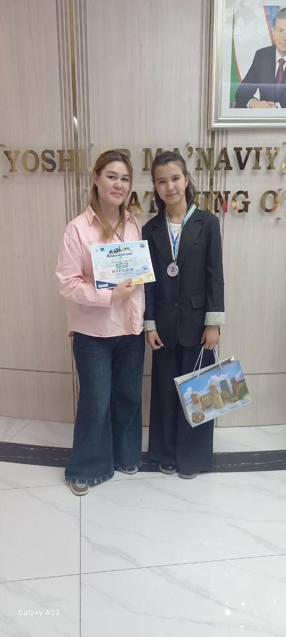 Xor sinfi solisti "Xiva Art Fest" Tanlovidan 2-o'rinni qo'lga kiritdi